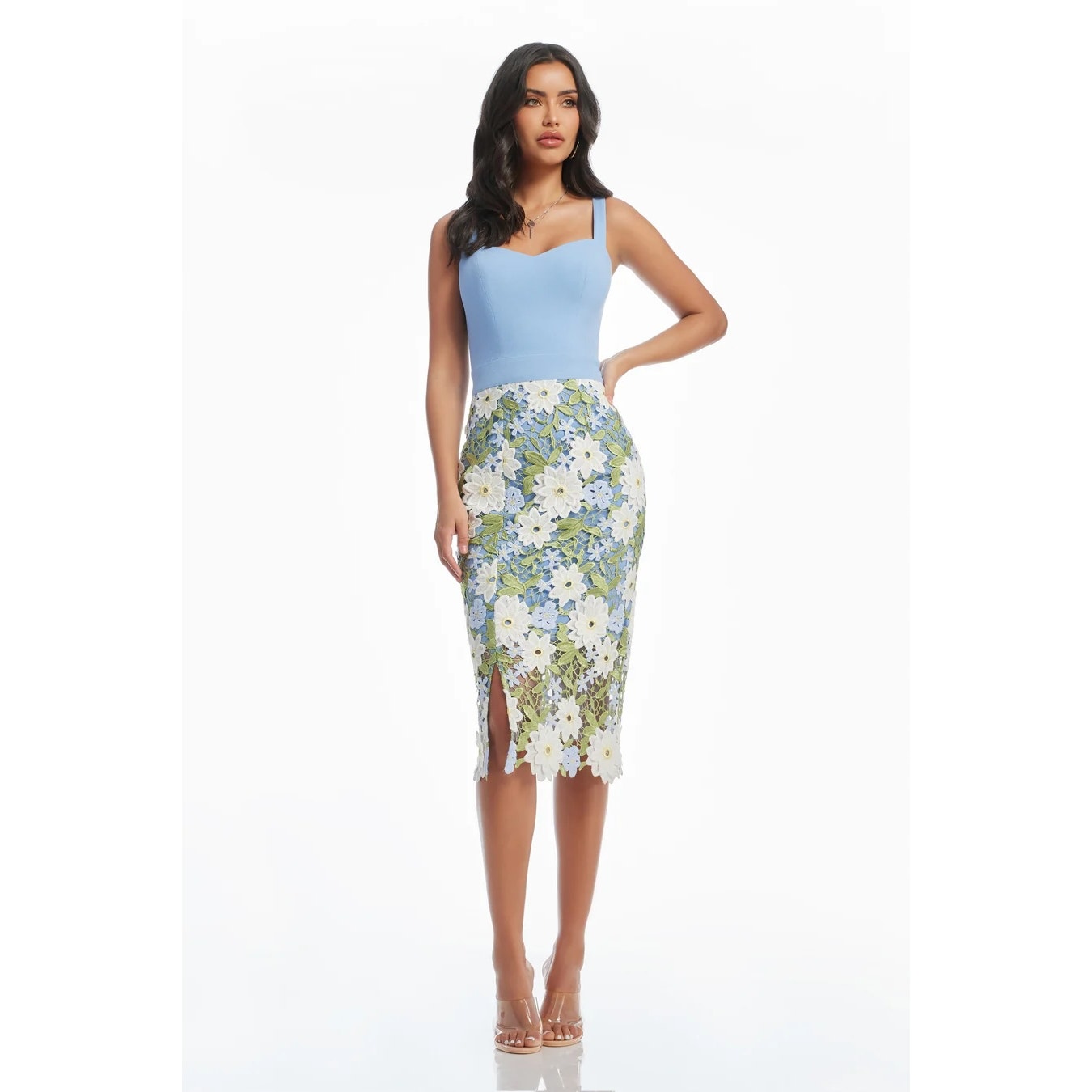 Dress The Population Elina Guipure Lace Sheath Dress Nwt Size Xs | Retail $258